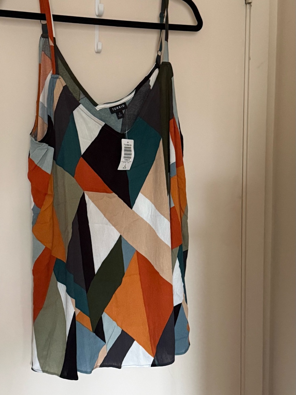 torrid Multicolor Geometric Spaghetti-Strap Tank Top